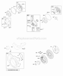 Blower Housing Flywheel Gear Reduction Diagram and Parts List for  Briggs and Stratton Engine